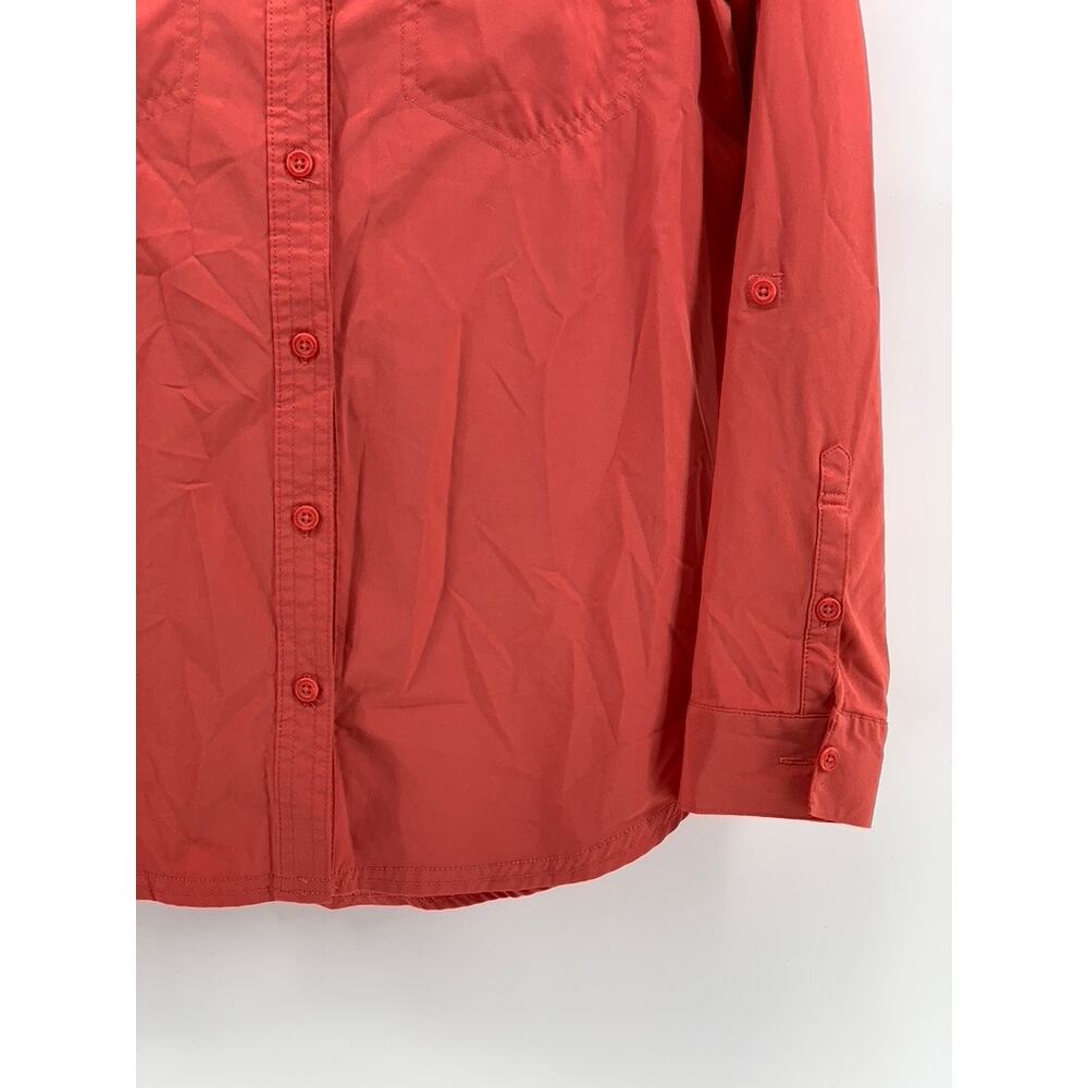 EDDIE BAUER Women's Red Classic-Fit Button-Up Long Sleeve Top SZ S - Picture 8 of 10